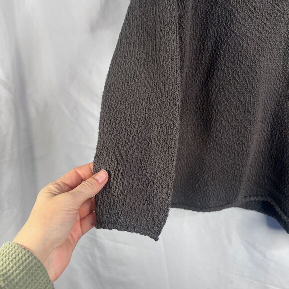 Aerie Textured Knit Edgy Boho Lounge Oversized Sweater Gray Neutral Size XS** - Picture 4 of 10